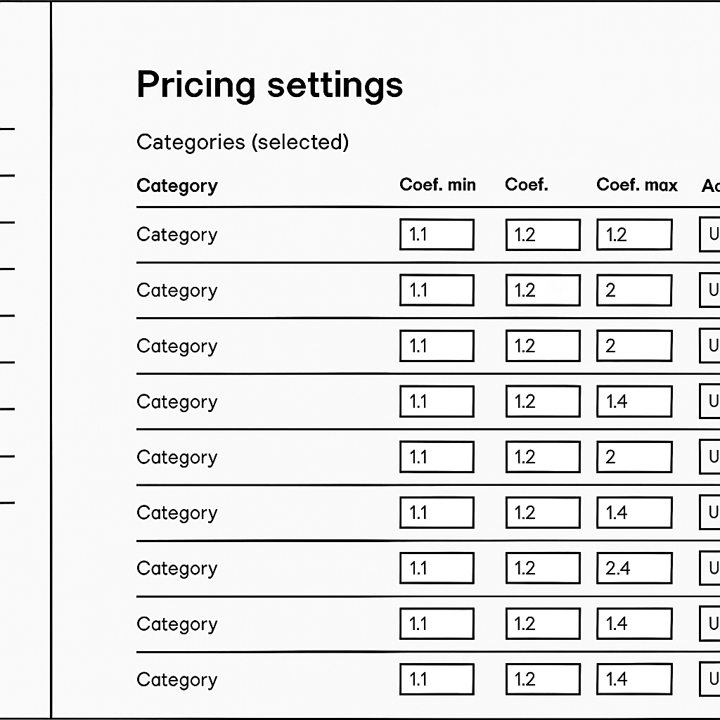Configuraciones de precios